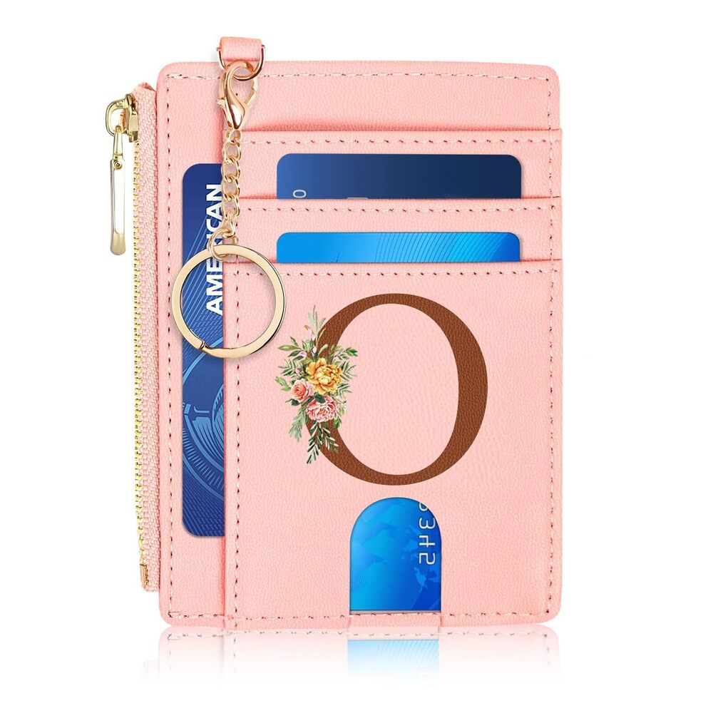 6018 Thin Wallet RFID Blocking Credit Card Case Holder Zipper ID Case